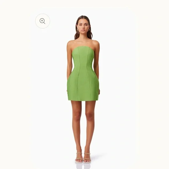 Elliatt Rose Mini Dress in Fern Green - Picture 6 of 6